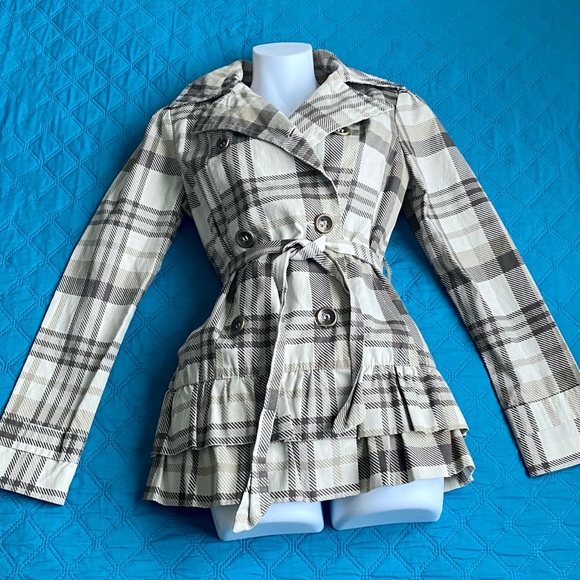 Nordstrom Cream Plaid Jacket - Picture 3 of 11
